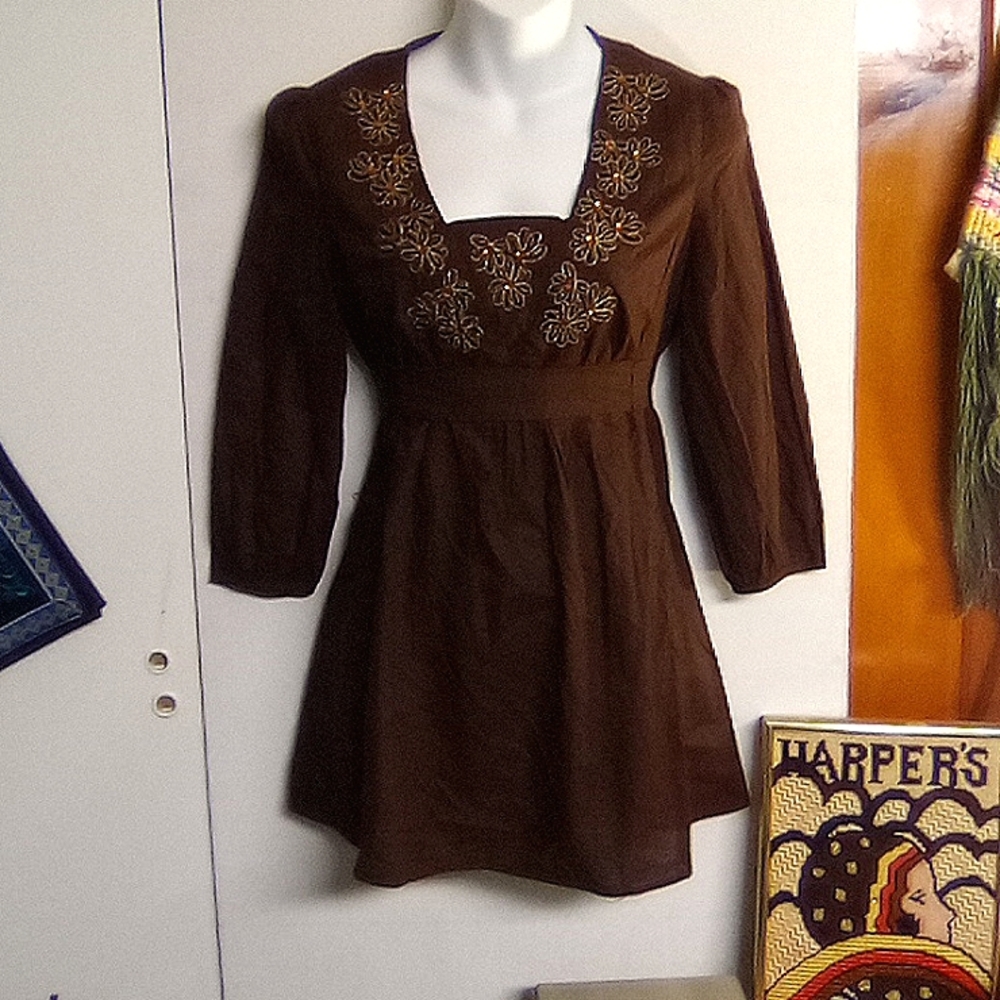 Beautiful Beaded Baby Doll Dress NWT